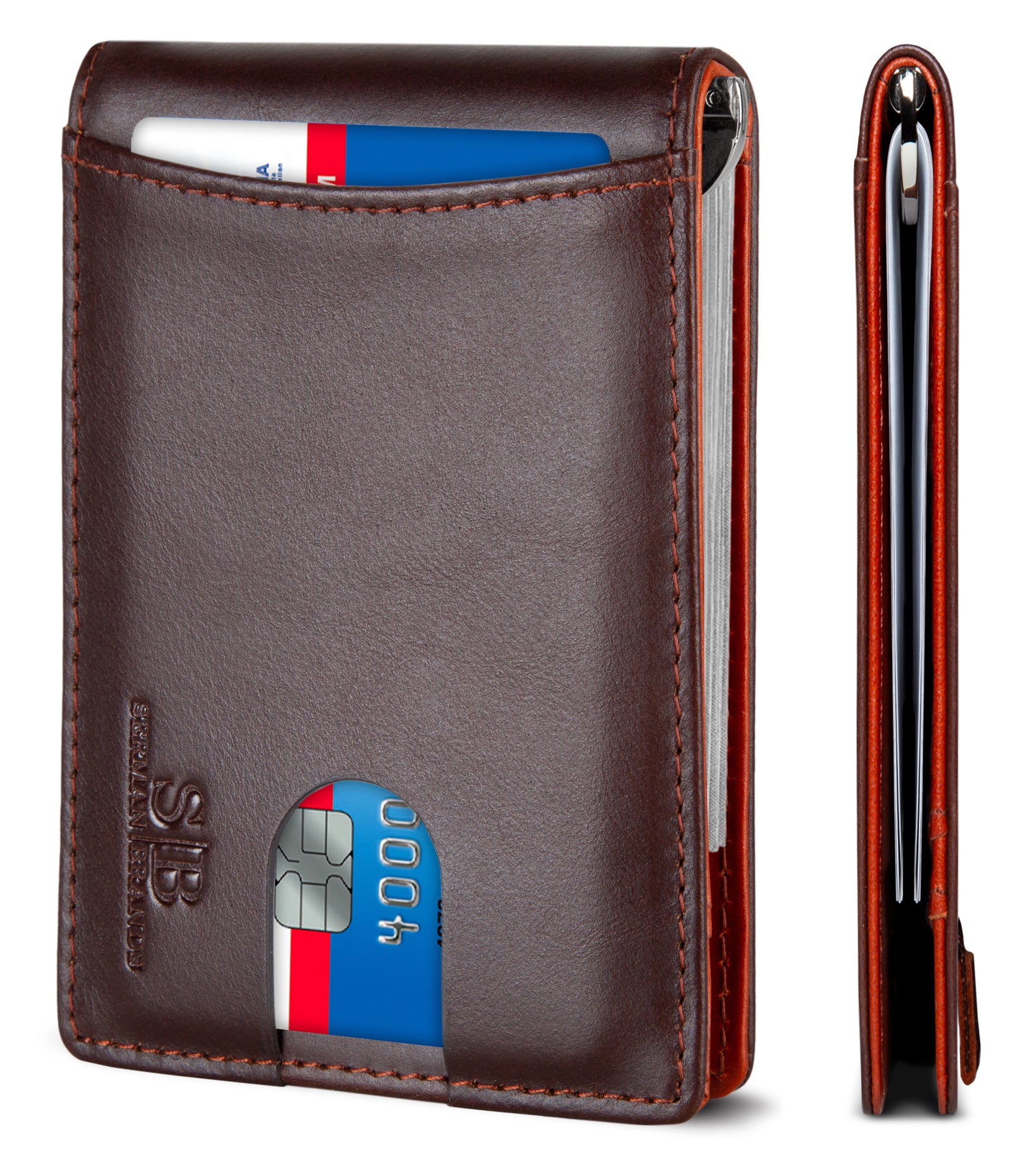 Brown Leather Money Clip Wallet - People Can't Stop Talking About US, Brown